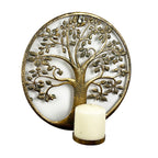 30cm Wall Mounted Tree of Life Pillar Candle Holder