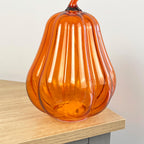 20cm Orange Glass Pumpkin Ornament / LED Mood Light