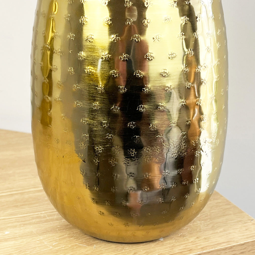 29cm Tall Decorative Metal Vase for Flowers – Gold