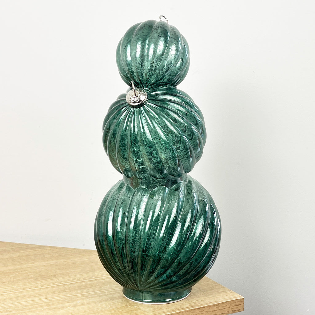 35.5cm Glass Light Up Baubles Ornament – Green