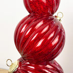 35.5cm Glass Light Up Baubles Ornament – Red