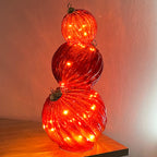 35.5cm Glass Light Up Baubles Ornament – Red
