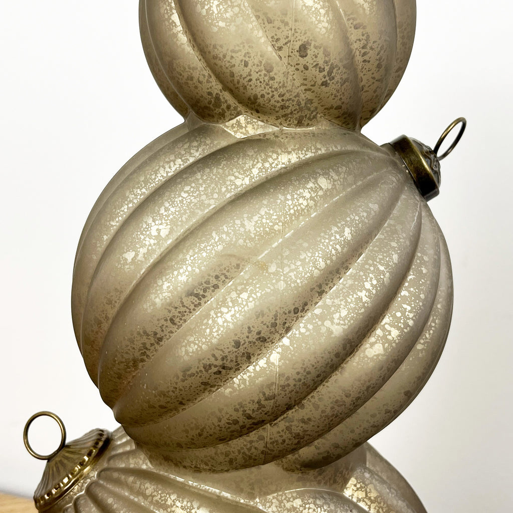 35.5cm Glass Light Up Baubles Ornament – Champagne