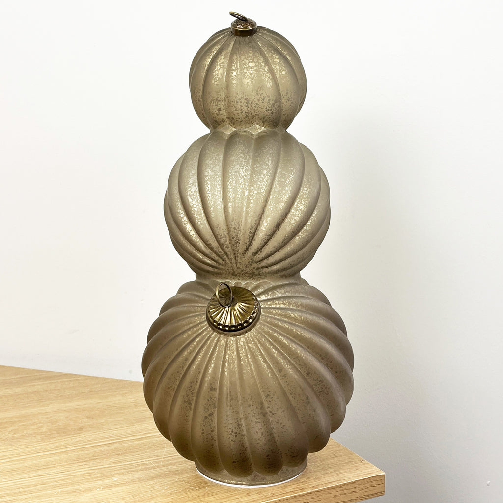 35.5cm Glass Light Up Baubles Ornament – Champagne