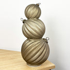 35.5cm Glass Light Up Baubles Ornament – Champagne