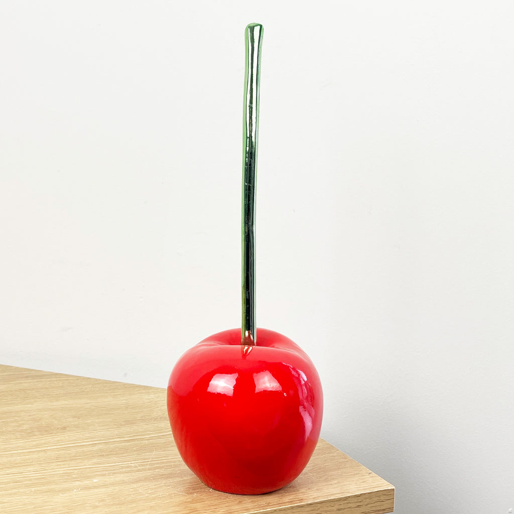 32.5cm Tall Modern Glossy Red Cherry Ornament - Resin