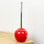 32.5cm Tall Modern Glossy Red Cherry Ornament - Resin