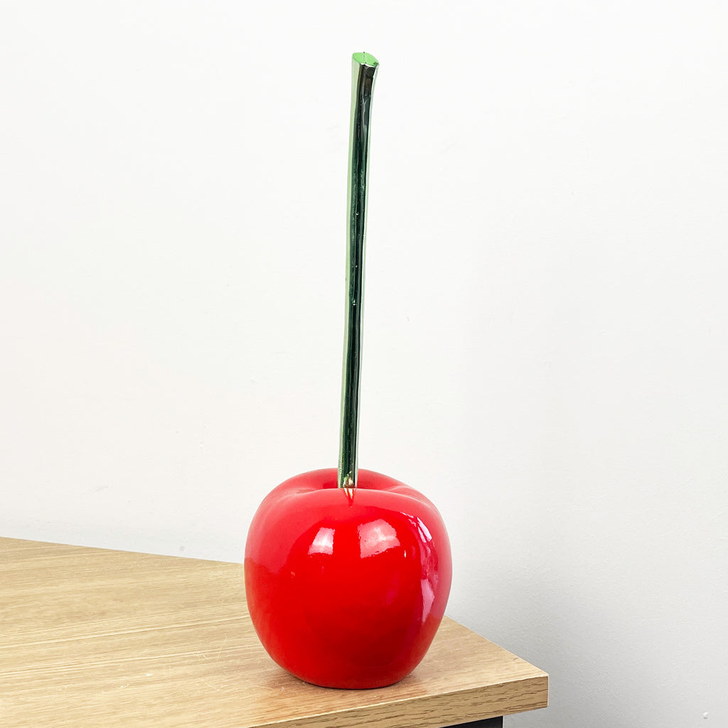 32.5cm Tall Modern Glossy Red Cherry Ornament - Resin