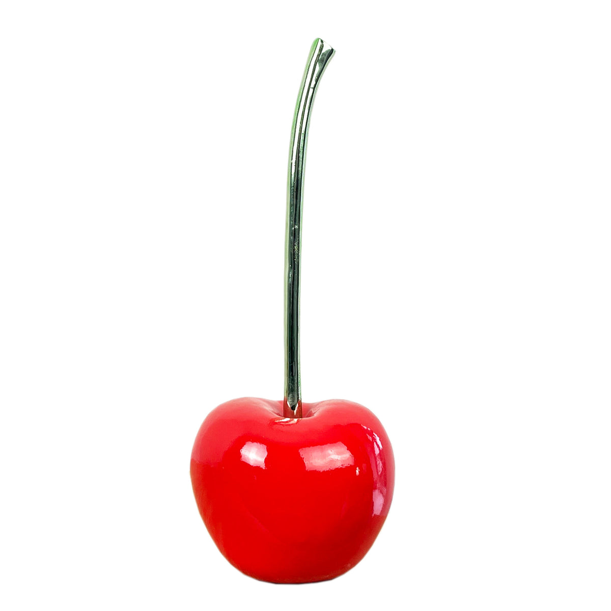 32.5cm Tall Modern Glossy Red Cherry Ornament - Resin