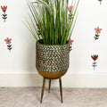 39.5cm Vintage Style Indoor Floor Planter – Gold