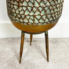 39.5cm Vintage Style Indoor Floor Planter – Gold