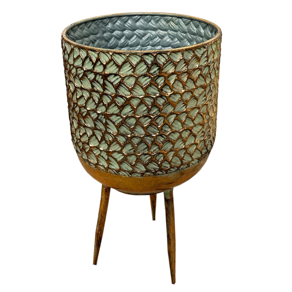 39.5cm Vintage Style Indoor Floor Planter – Gold
