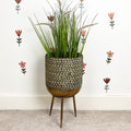 46cm Vintage Style Indoor Floor Planter – Gold