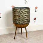 46cm Vintage Style Indoor Floor Planter – Gold