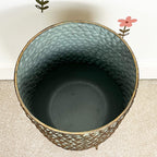 46cm Vintage Style Indoor Floor Planter – Gold