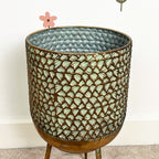 46cm Vintage Style Indoor Floor Planter – Gold