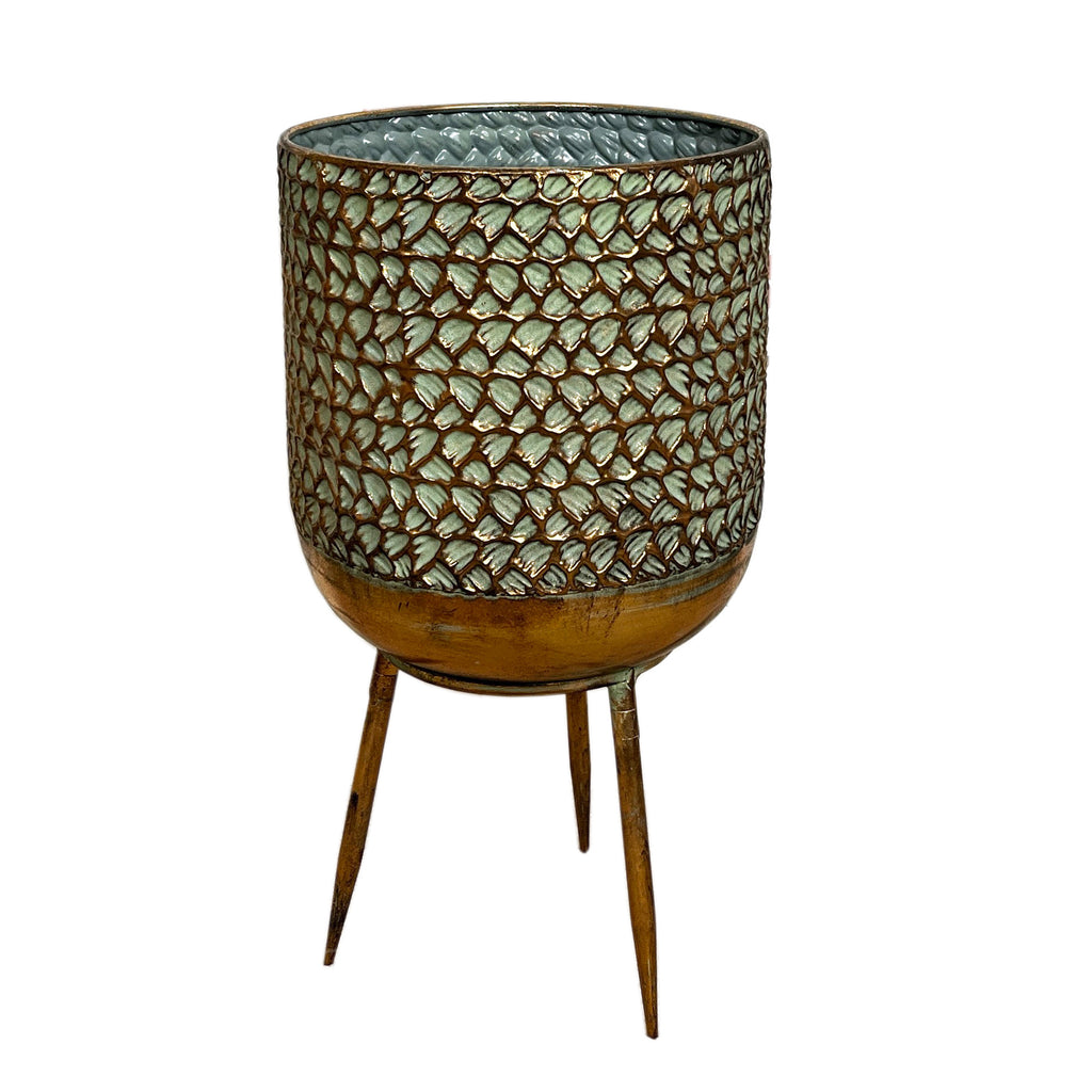 46cm Vintage Style Indoor Floor Planter – Gold