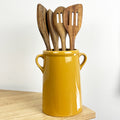 18cm Mustard Yellow Utensil Pot Holder Ceramic