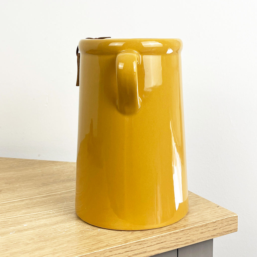 18cm Mustard Yellow Utensil Pot Holder Ceramic