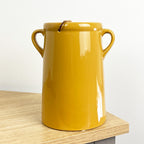 18cm Mustard Yellow Utensil Pot Holder Ceramic