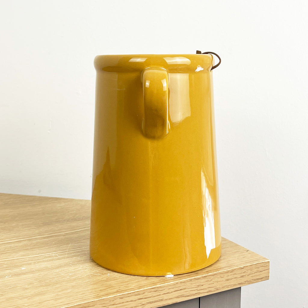18cm Mustard Yellow Utensil Pot Holder Ceramic