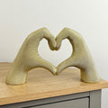 30.5cm x 17cm Large Gold Heart Hands Ornament - Resin