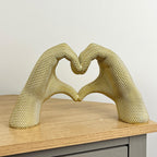 30.5cm x 17cm Large Gold Heart Hands Ornament - Resin
