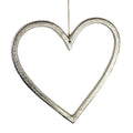 29cm Large Metal Hanging Heart Decoration – Aluminium