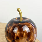 12cm 'Leopard Print' Glass Apple LED Light Up Ornament