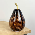 'Leopard Print' Glass LED Mood Light Apple & Pear Ornaments