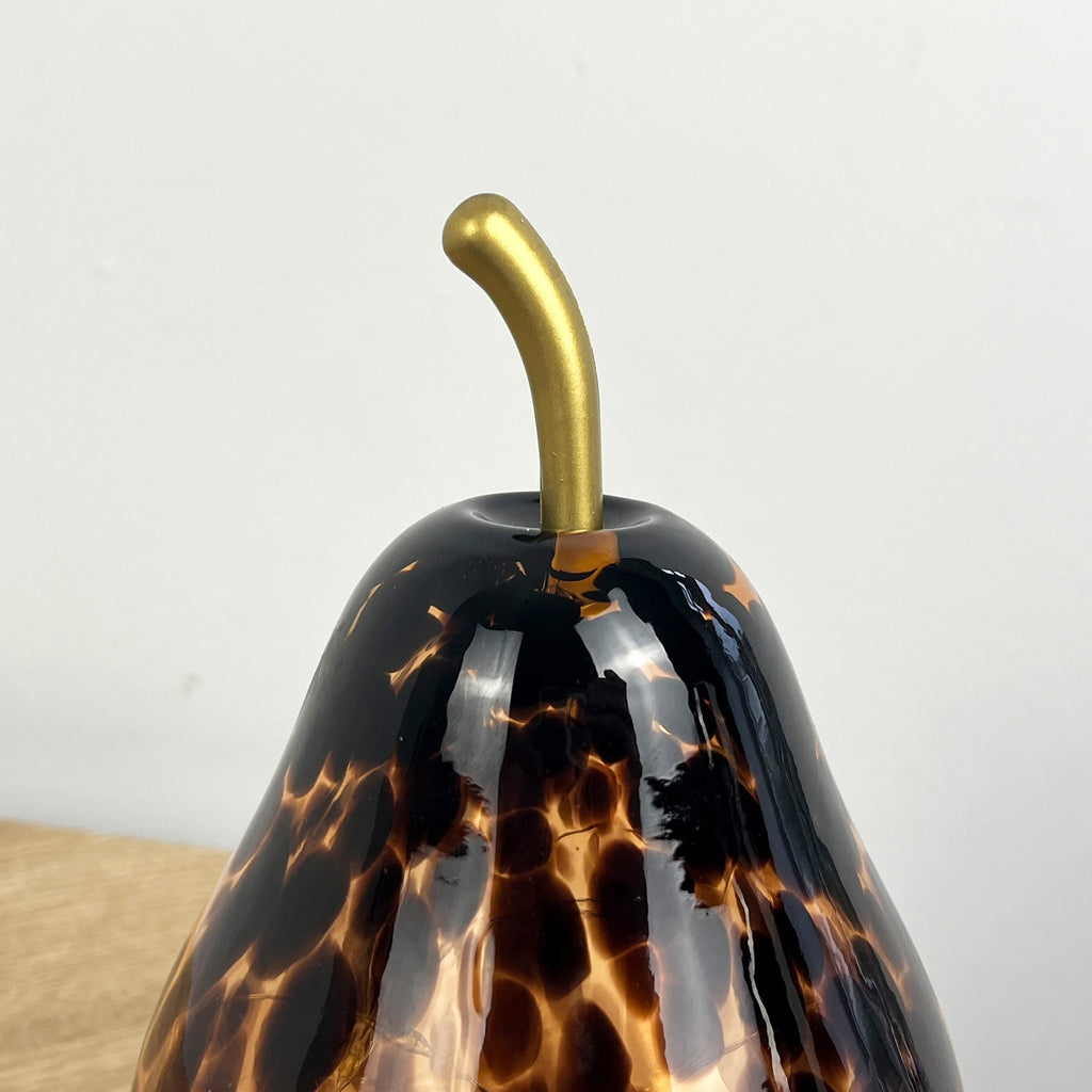 'Leopard Print' Glass LED Mood Light Apple & Pear Ornaments