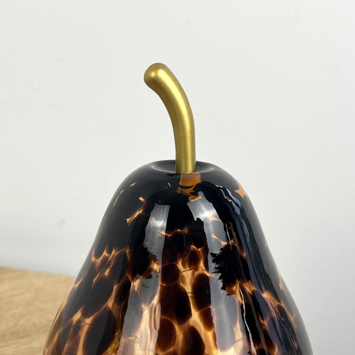 'Leopard Print' Glass LED Mood Light Apple & Pear Ornaments