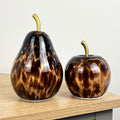 'Leopard Print' Glass LED Mood Light Apple & Pear Ornaments