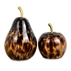 'Leopard Print' Glass LED Mood Light Apple & Pear Ornaments