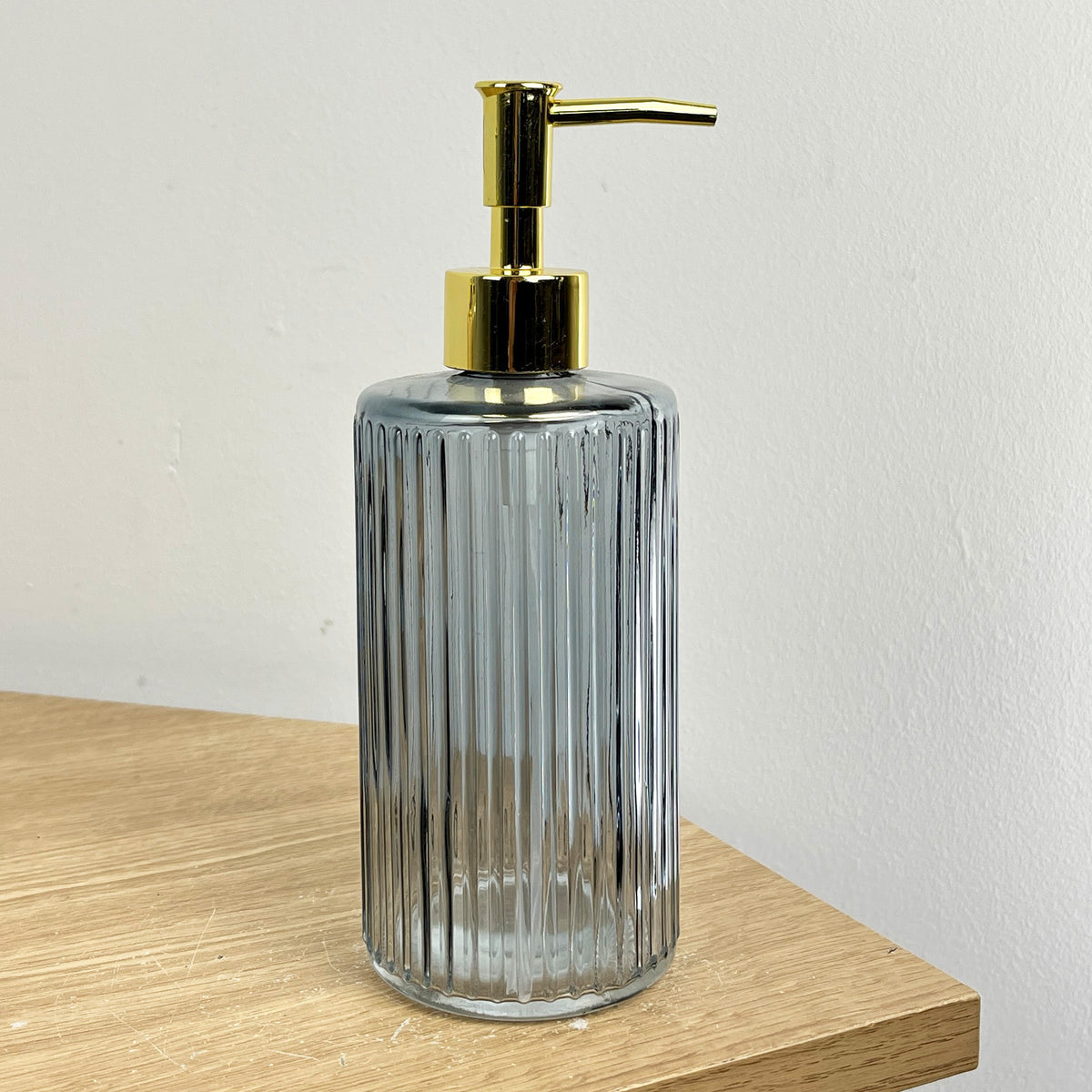2 x 400ml Glass Lotion Dispenser with Pump - Grey