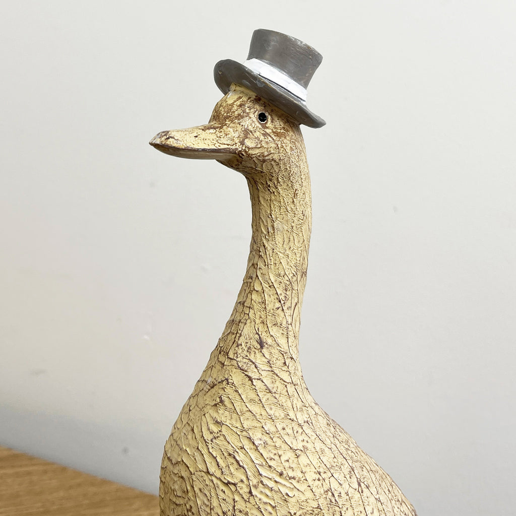 28.5cm Rustic Duck in Wellies Ornament - Resin