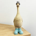 28.5cm Rustic Duck in Wellies Ornament - Resin