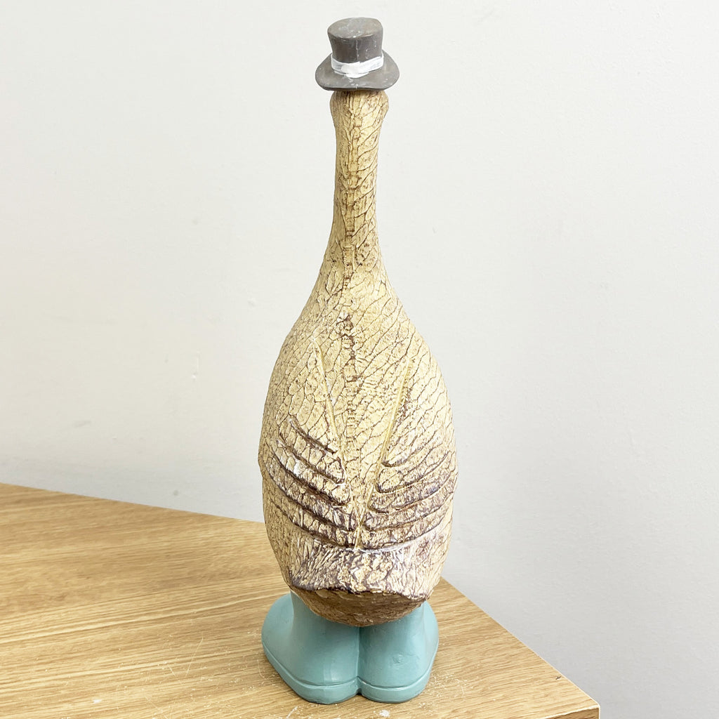 28.5cm Rustic Duck in Wellies Ornament - Resin