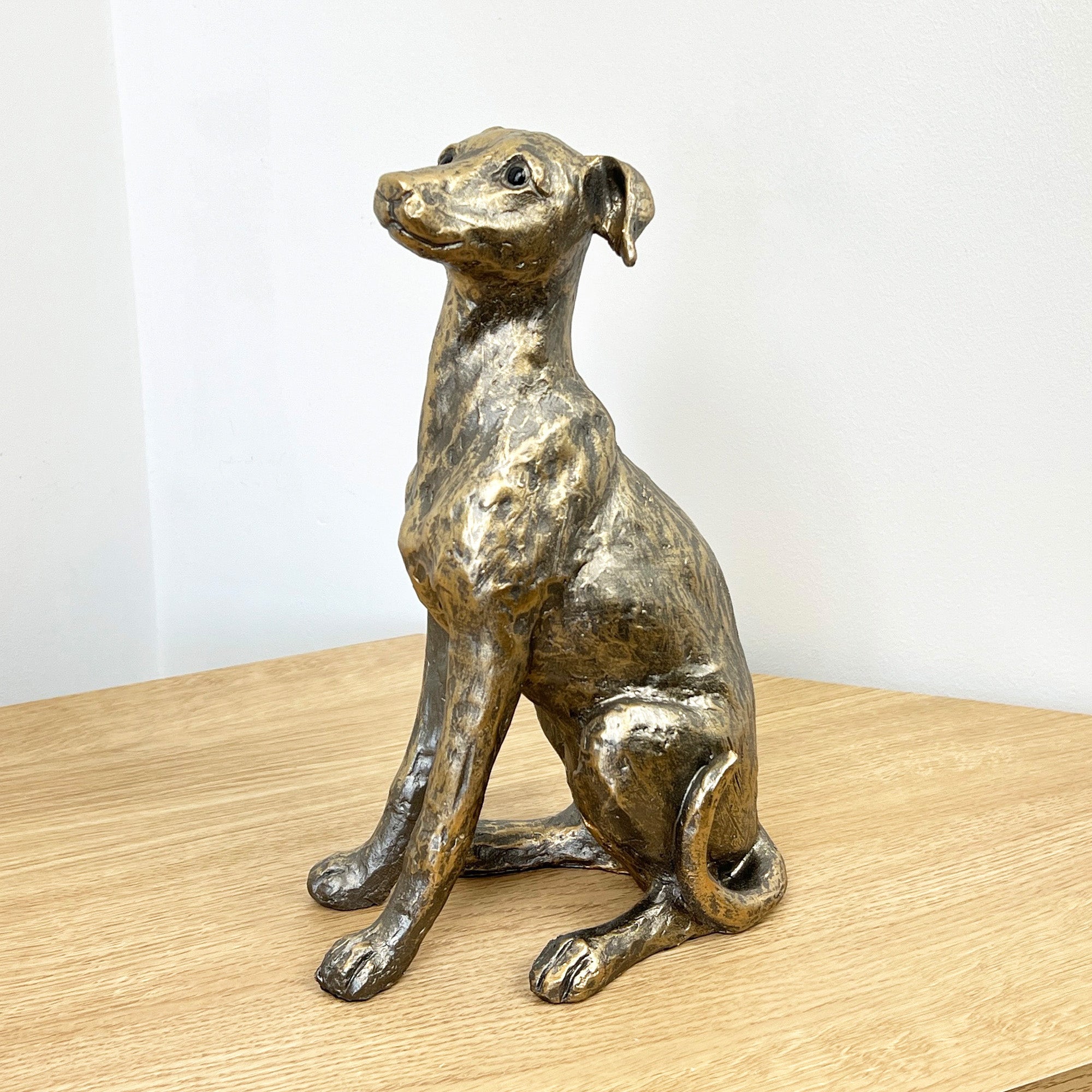28cm Large Bronze Dog Ornament - Resin
