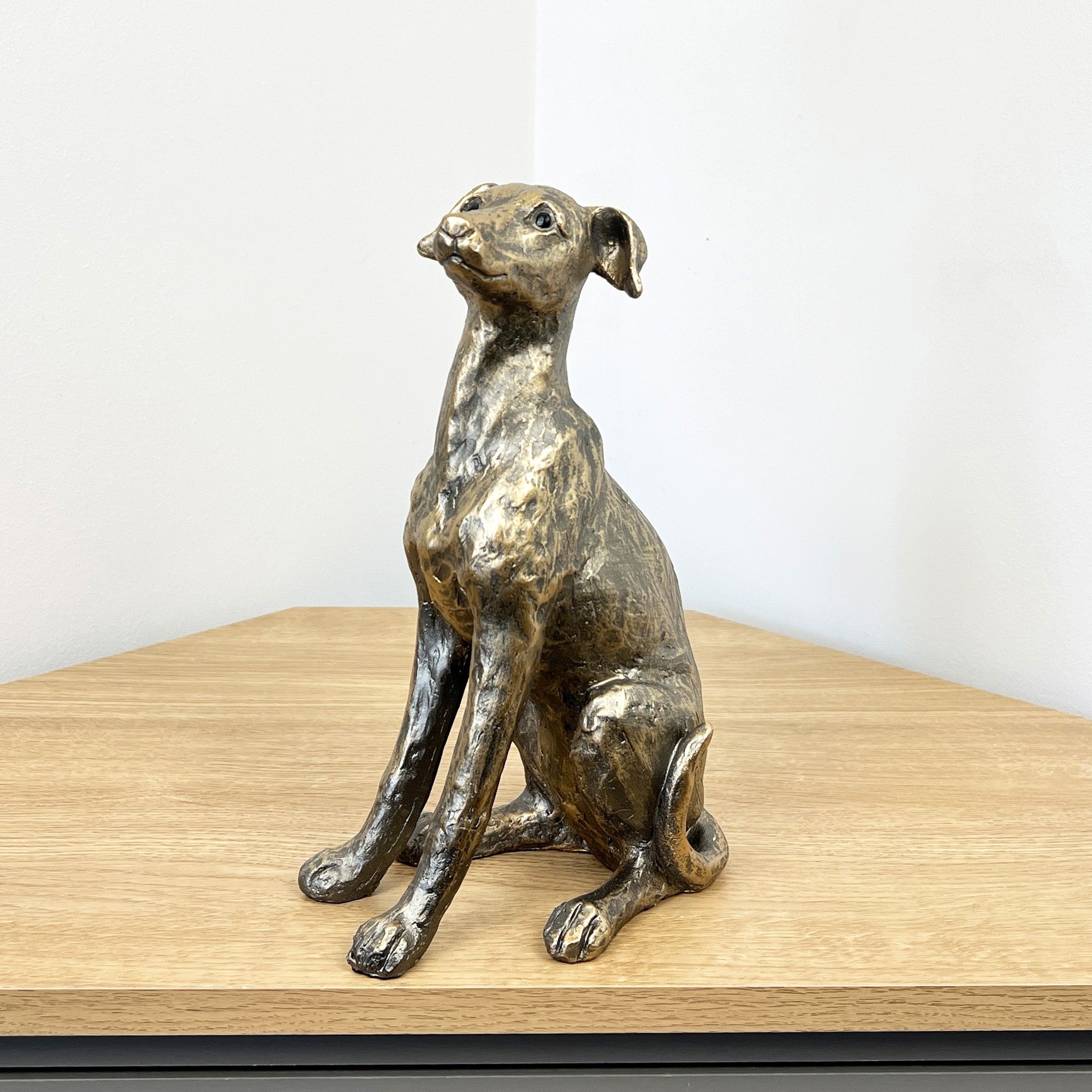 28cm Large Bronze Dog Ornament - Resin