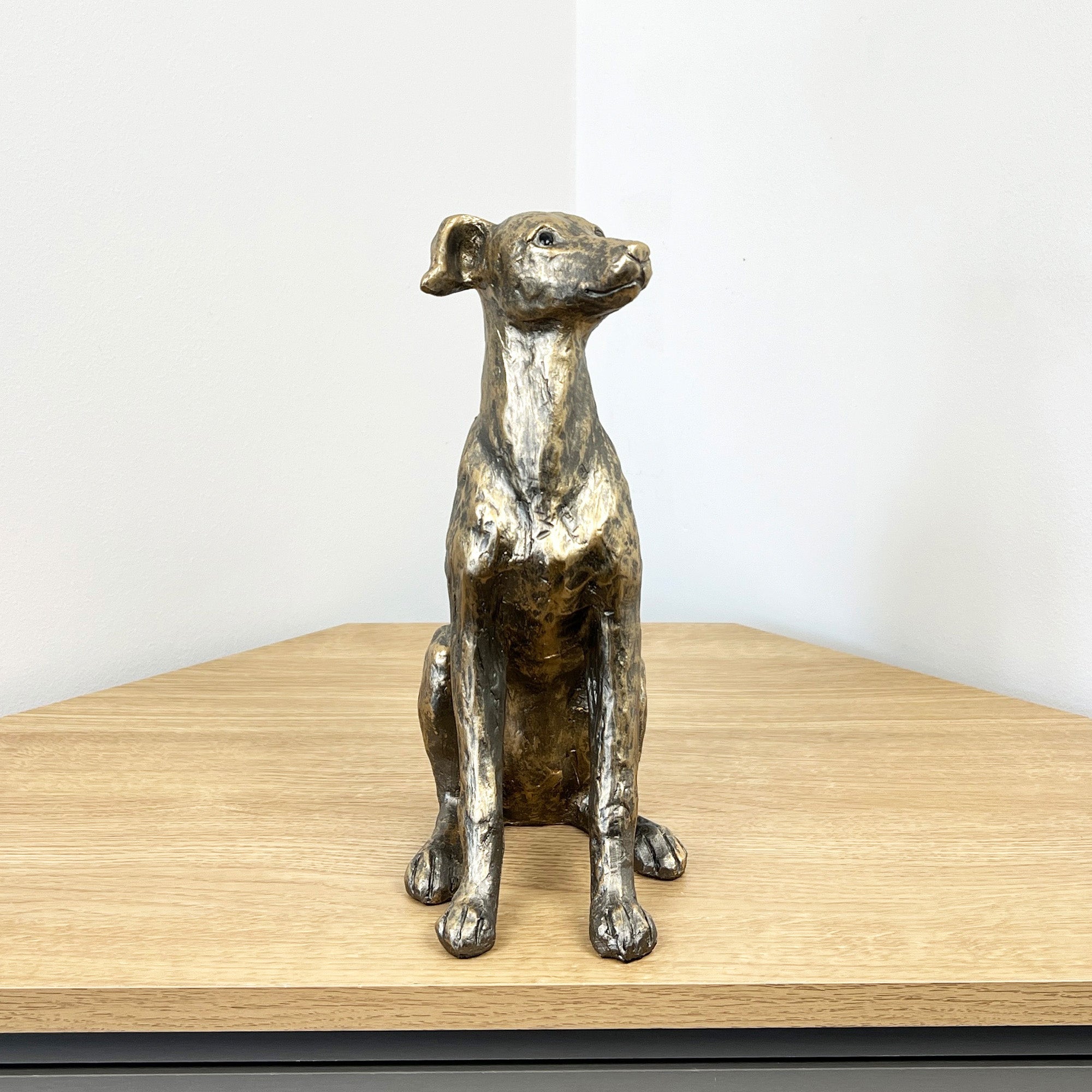 28cm Large Bronze Dog Ornament - Resin