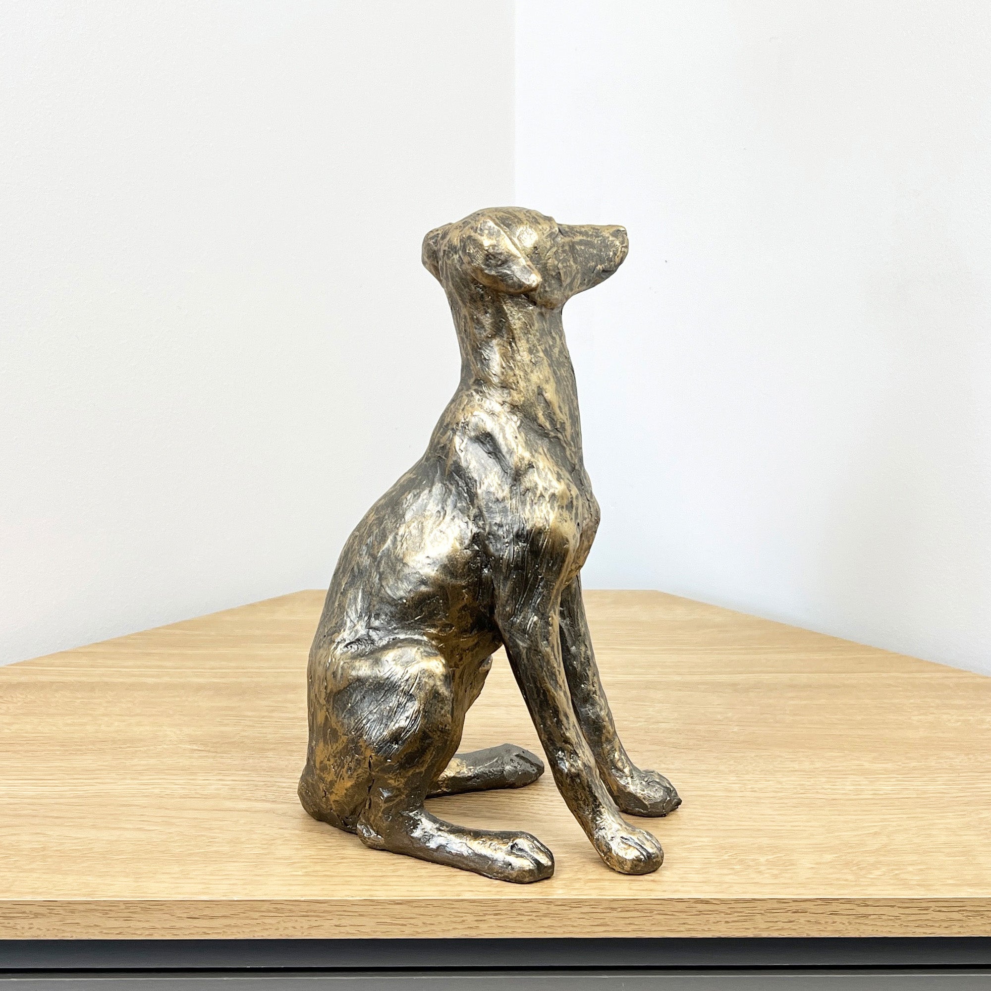 28cm Large Bronze Dog Ornament - Resin