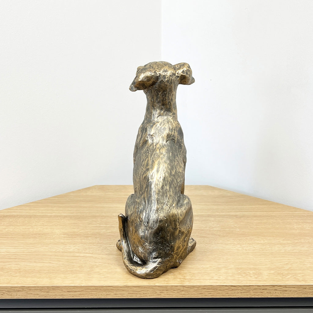 28cm Large Bronze Dog Ornament - Resin
