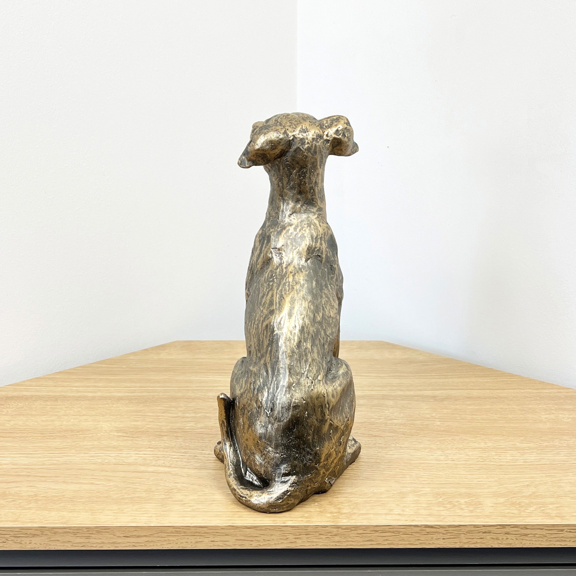 28cm Large Bronze Dog Ornament - Resin