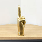 21.5cm Gold Peace Hand Sign Ornament - Resin
