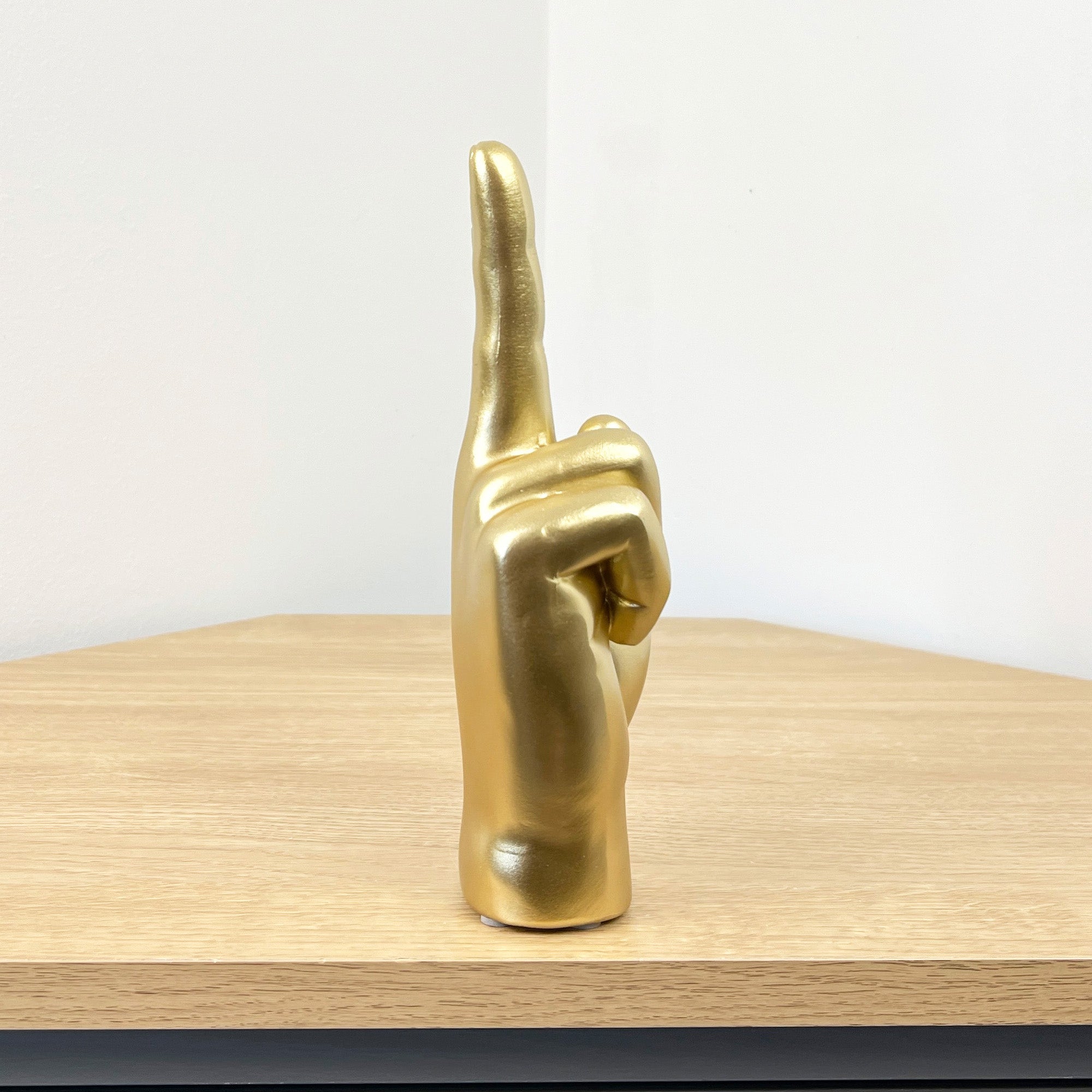 21.5cm Gold Peace Hand Sign Ornament - Resin