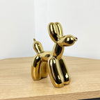 Small Gold Balloon Dog Ornament - Ceramic