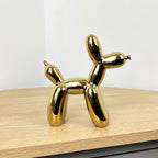 Small Gold Balloon Dog Ornament - Ceramic