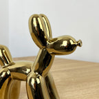 Small Gold Balloon Dog Ornament - Ceramic