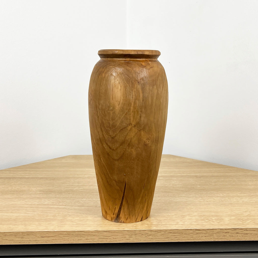 Handmade Wooden Vase 25cm Tall